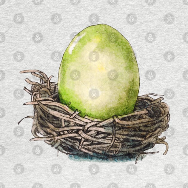 Green Easter Egg by AquarellChill